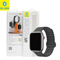 Blueo Magnetic Silicone Watch Band for Apple Watch 42/44/45/49mm Black In Blister