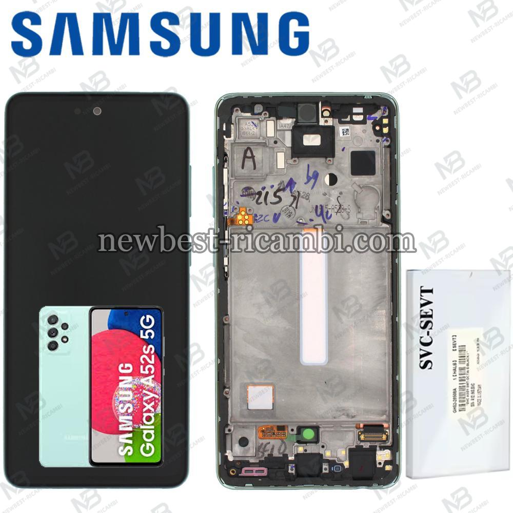 Samsung Galaxy A52s A528 Touch + Lcd + Frame Green Service Pack