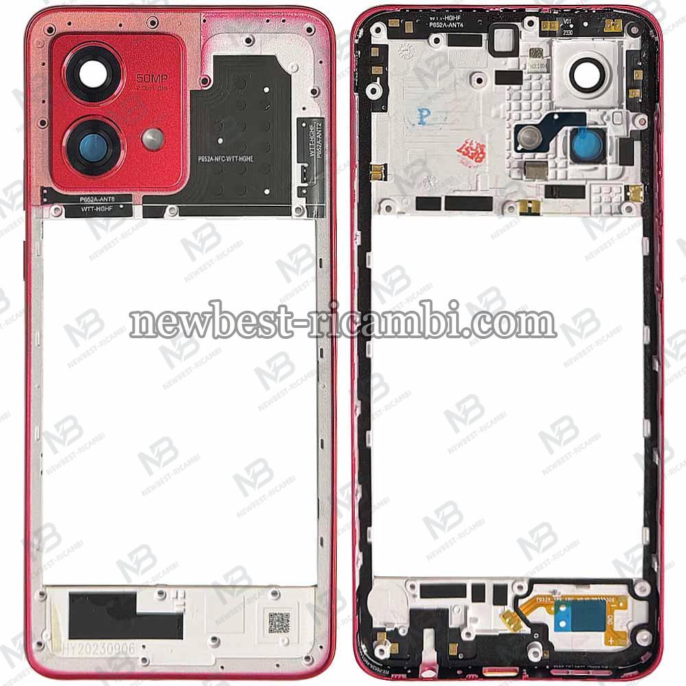 Moto G84 5G XT2347 Frame B + Side Key Red