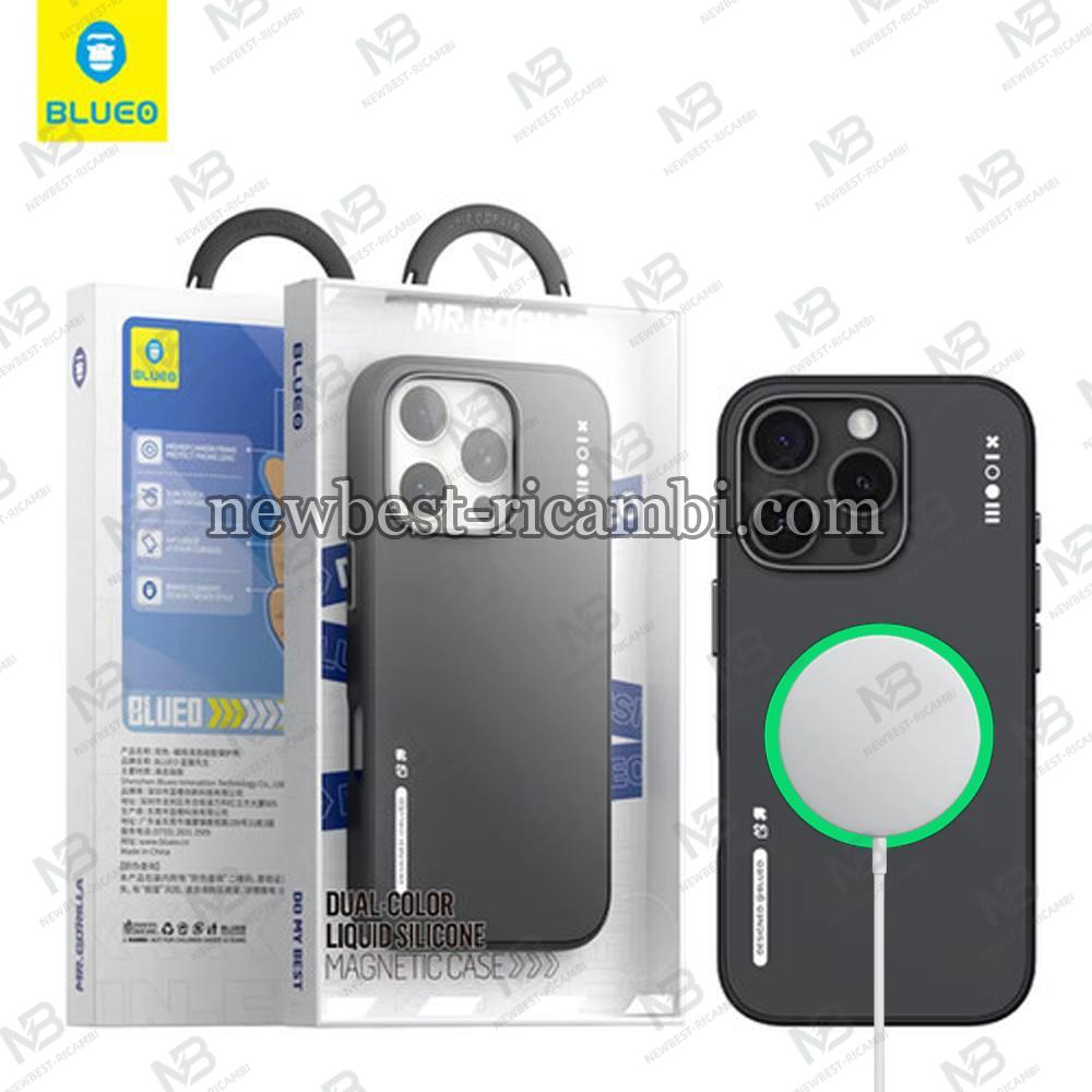 Blueo Dual-Color Liquid Silicone Magnetic Case iPhone 16 Pro Max Black In Blister