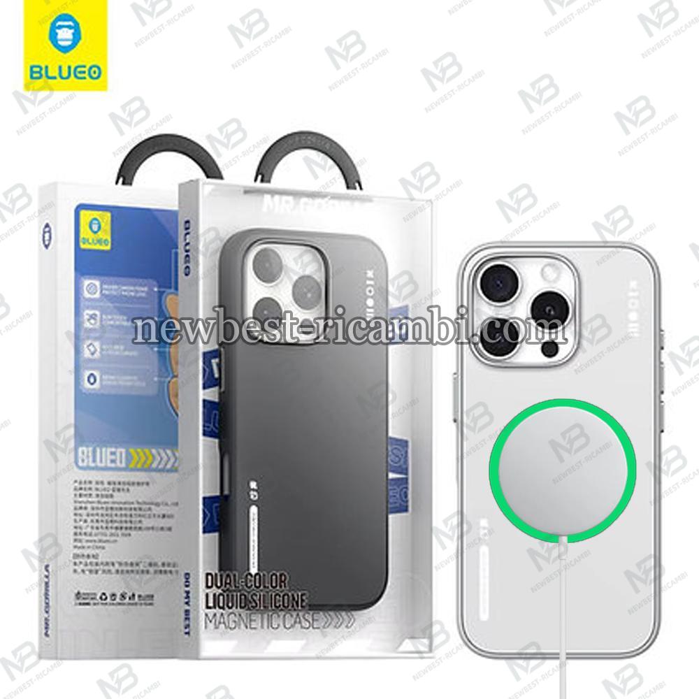 Blueo Dual-Color Liquid Silicone Magnetic Case iPhone 15 Pro White In Blister