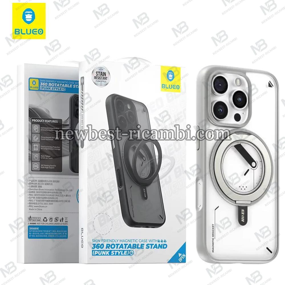 Blueo Skin Friendly Magnetic Case With 360 Rotatable Stand iPhone 15 Pro Transparent In Blister