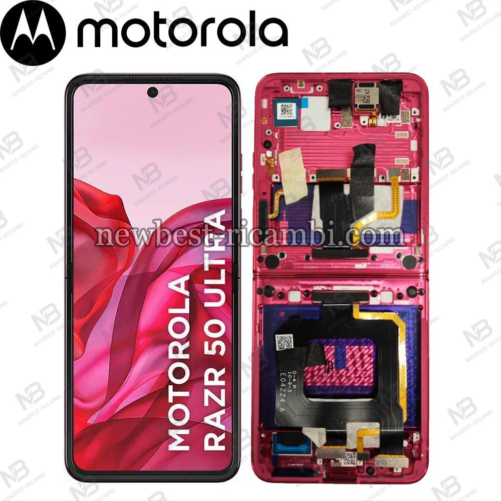 Motorola Moto Razr 50 Ultra Touch + Lcd + Frame Pink Service Pack