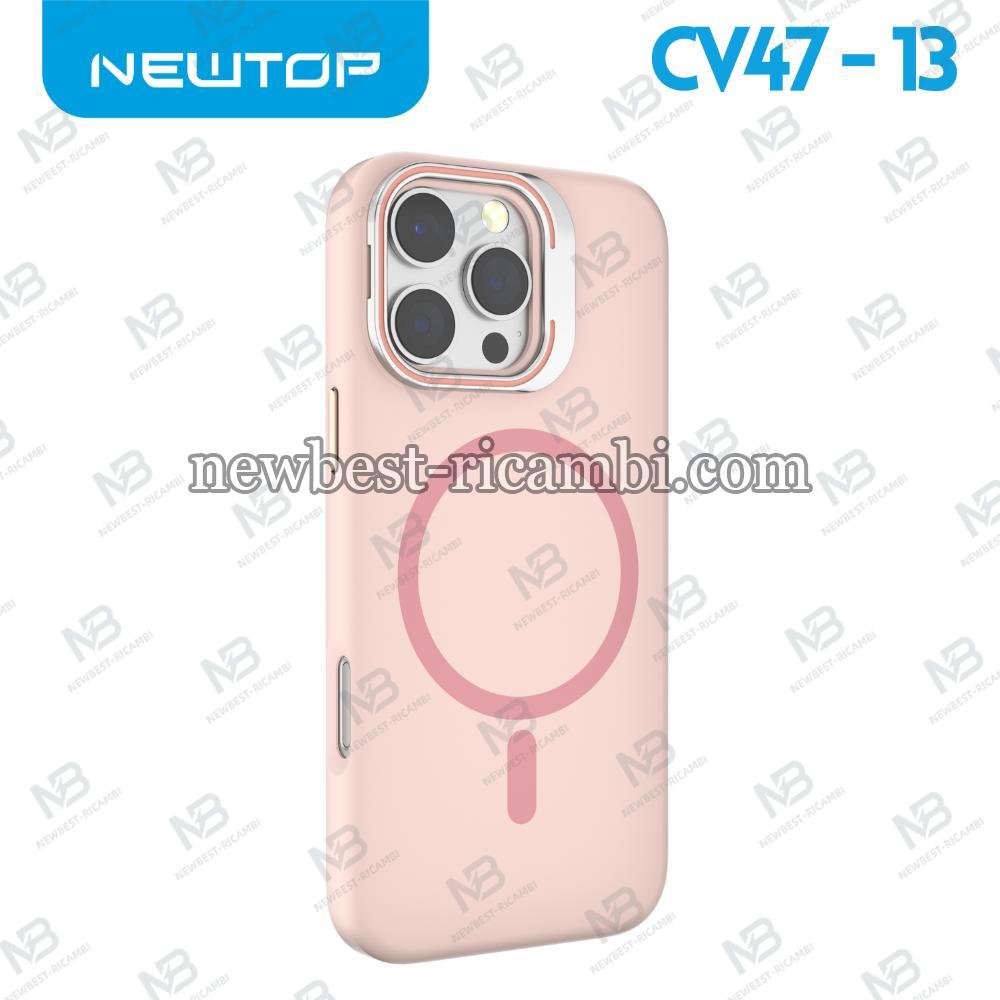 NEWTOP CV47-13 SUPPORTO CON VETRO PER FOTOCAMERA IPHONE 16 (APPLE - Iphone 16 - Rosa)