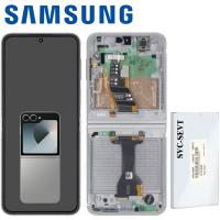 Samsung Galaxy Z Flip 6 F741 Touch + Lcd + Frame Silver Shadow Service Pack