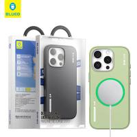 Blueo Dual-Color Liquid Silicone Magnetic Case iPhone 15 Pro Green In Blister