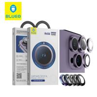 Blueo Sapphire PVD Steel Camera Ring For iPhone 14 Pro / 14 Pro Max Purple In Blister