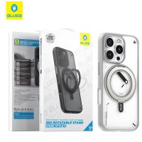 Blueo Skin Friendly Magnetic Case With 360 Rotatable Stand iPhone 15 Pro Transparent In Blister