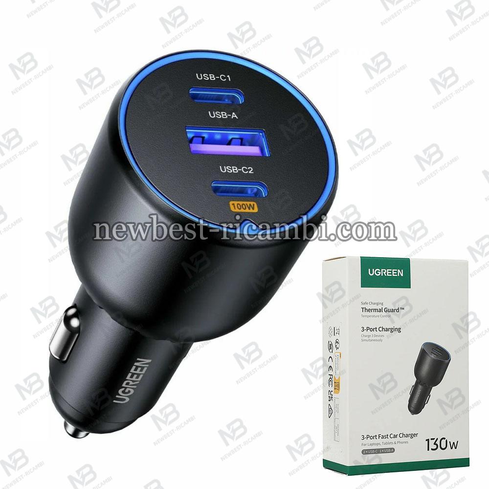 Car Charger UGREEN CD293 130W 5A 1 x USB-A - 2 x USB-C with USB-C Cable Black in Blister