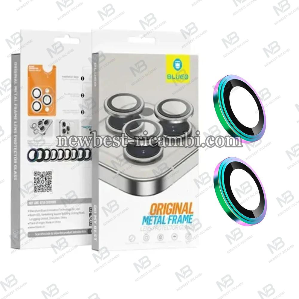 Blueo Original Metal Frame Lens Protector Glass iPhone 14 / 14 Plus Colorful In Blister