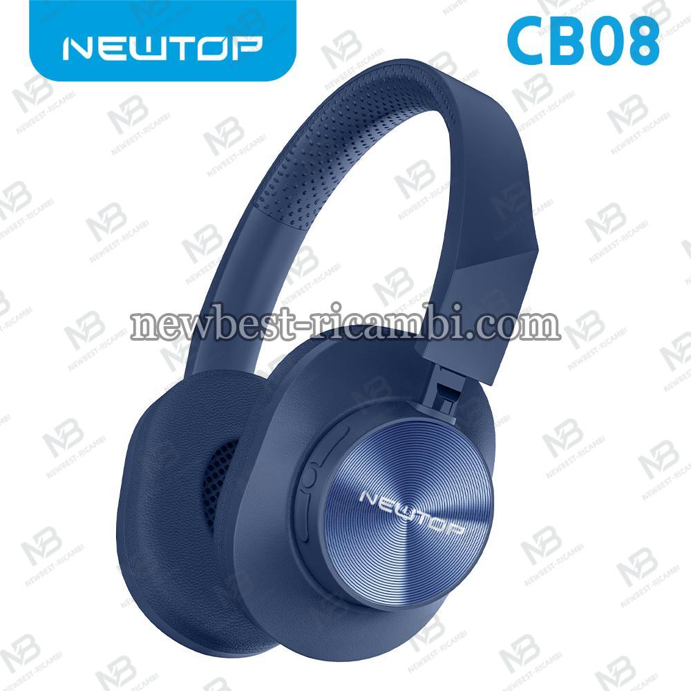 NEWTOP CB08 CUFFIE STEREO WIRELESS BLU