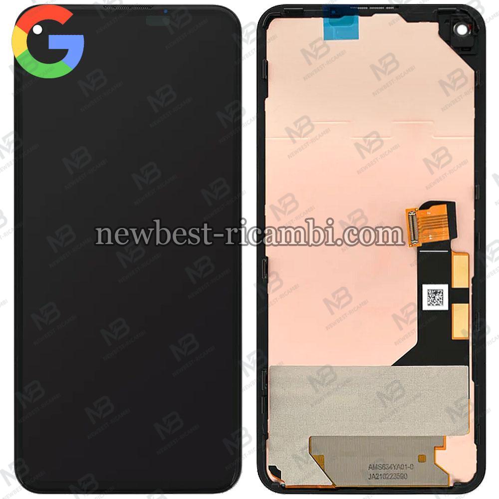 Google Pixel 5A Touch + Lcd + Plastic Support Black Service Pack