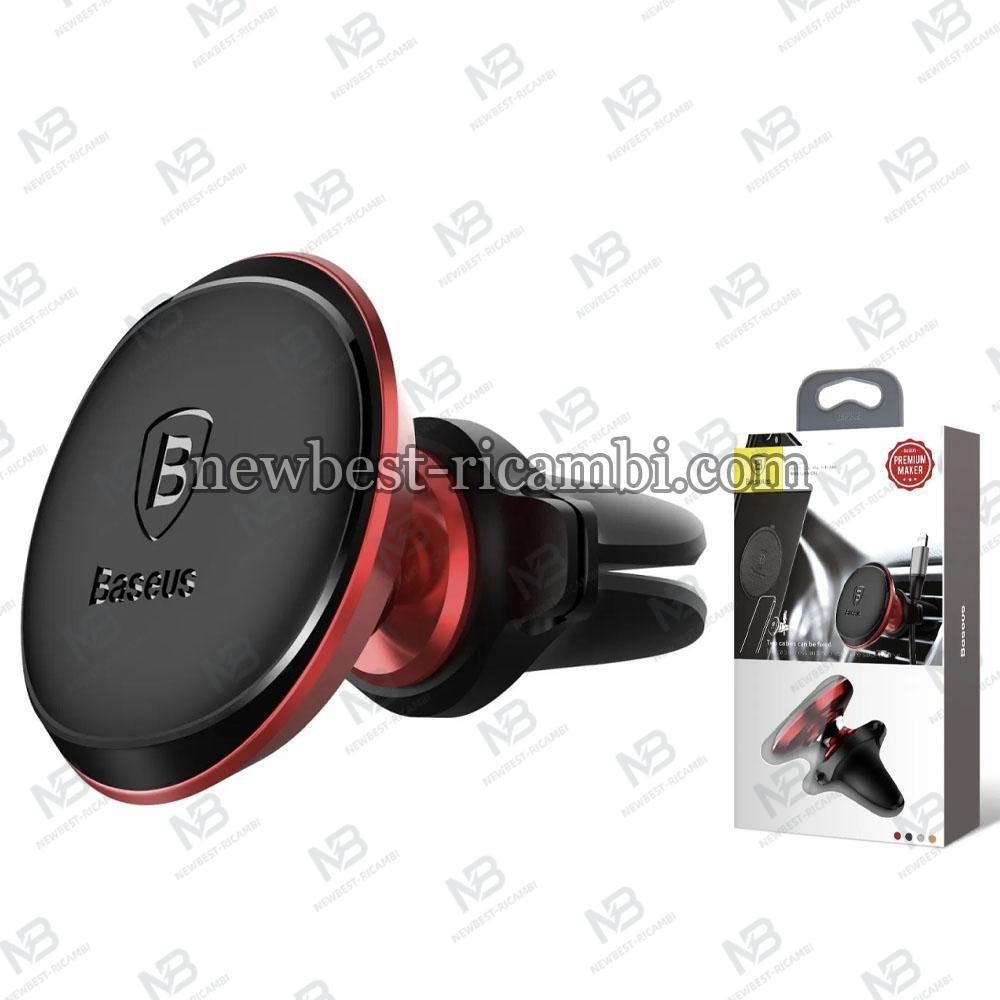 Magnetic Car Holder with Cable Clip Baseus Air Vent Universal Red SUGX020009 in Blister