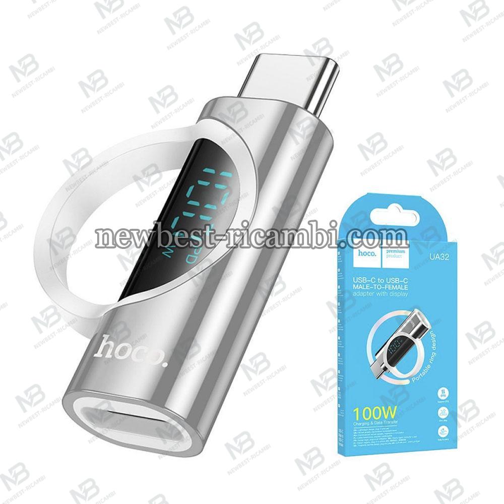 USB-C to USB-C Adapter Hoco UA32 Display Silver in Blister