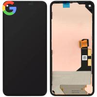 Google Pixel 5A Touch + Lcd + Plastic Support Black Service Pack