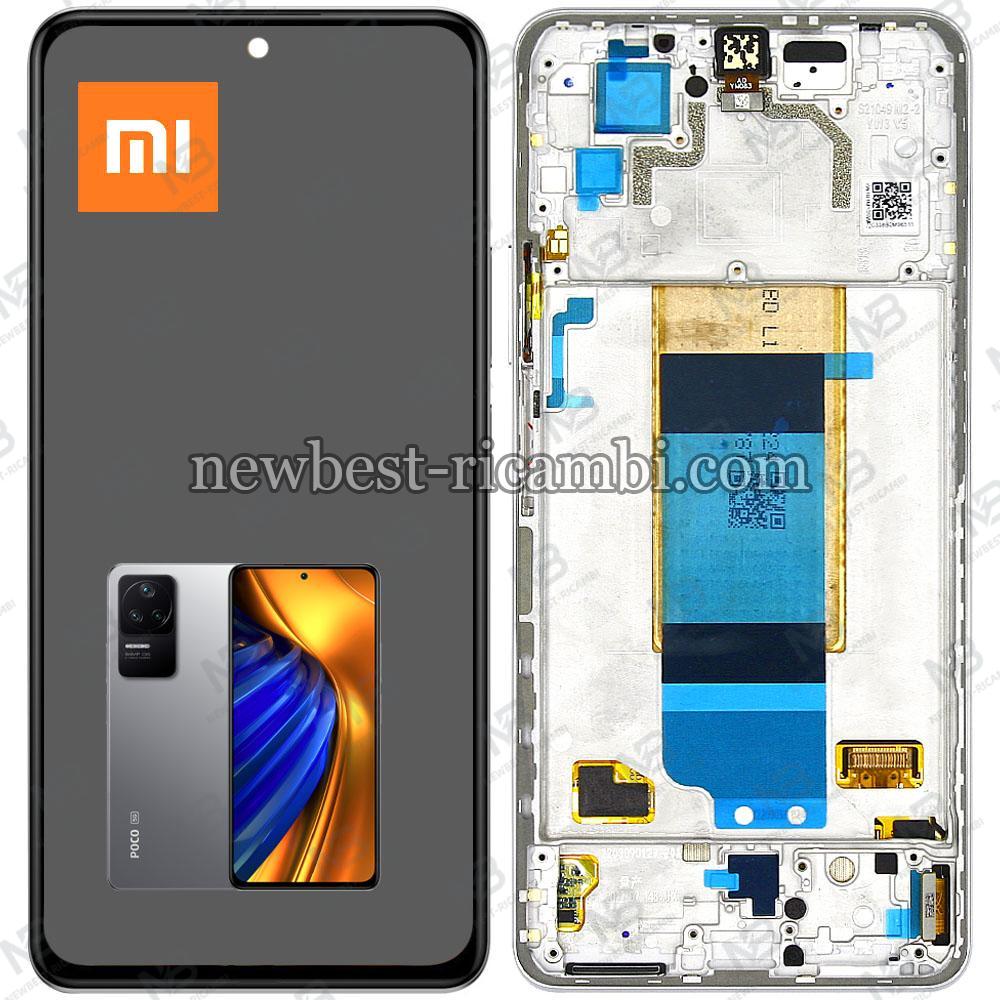 Xiaomi Poco F4 (22021211RG) Touch + Lcd + Frame Silver Service Pack