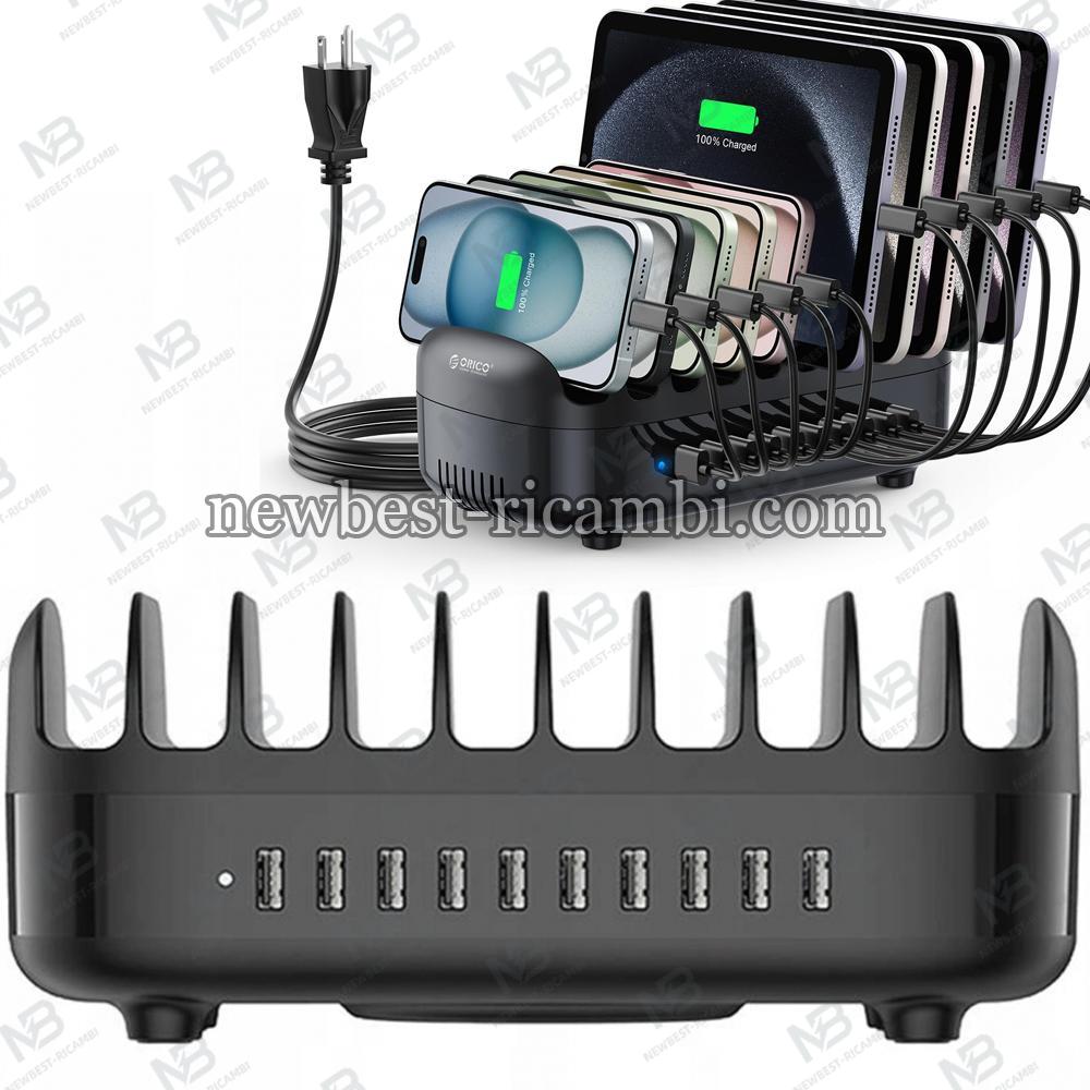 Desktop Charger Orico DUK-10P-V1 120W 2.4A 10 x USB-A Black In Blister
