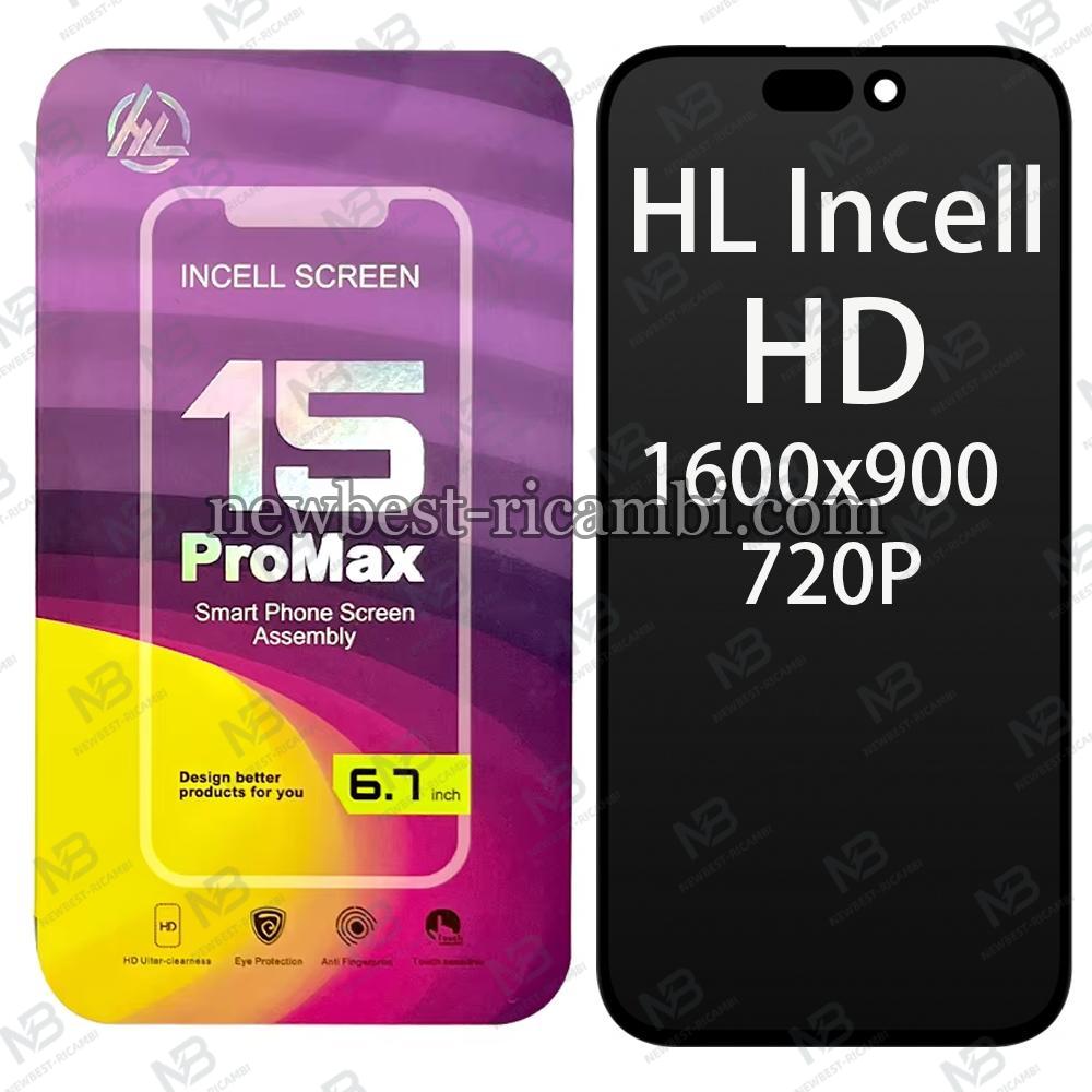 iPhone 15 Pro Max Touch + Lcd + Frame Black HL Incell HD 1600x900 720P