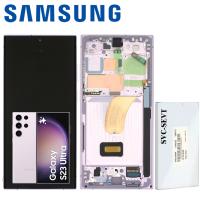 Samsung Galaxy S23 Ultra S918 Touch + Lcd + Frame Lavender Service Pack