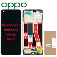 Oppo Reno 5 F / 5 Lite / F19 Pro  / A94 4G Touch + Lcd + Frame Black Service Pack