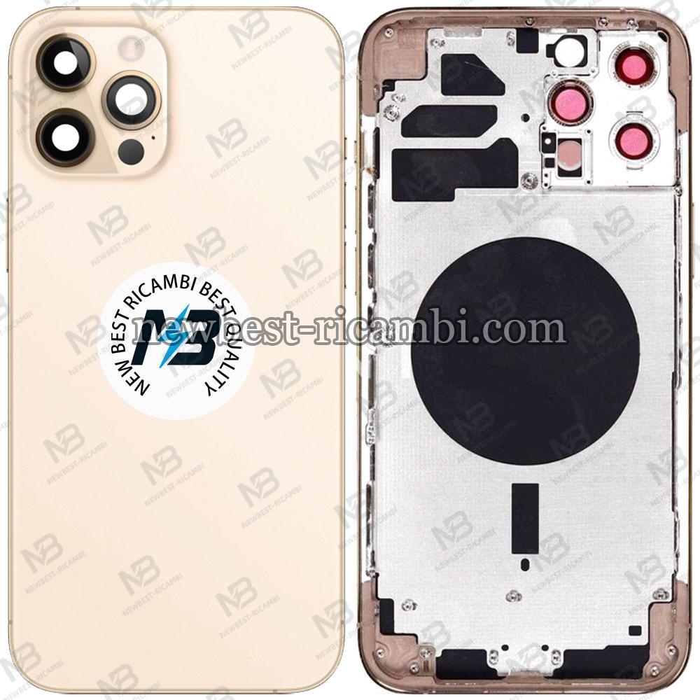 iPhone 12 Pro Back Cover With Frame Gold Oem