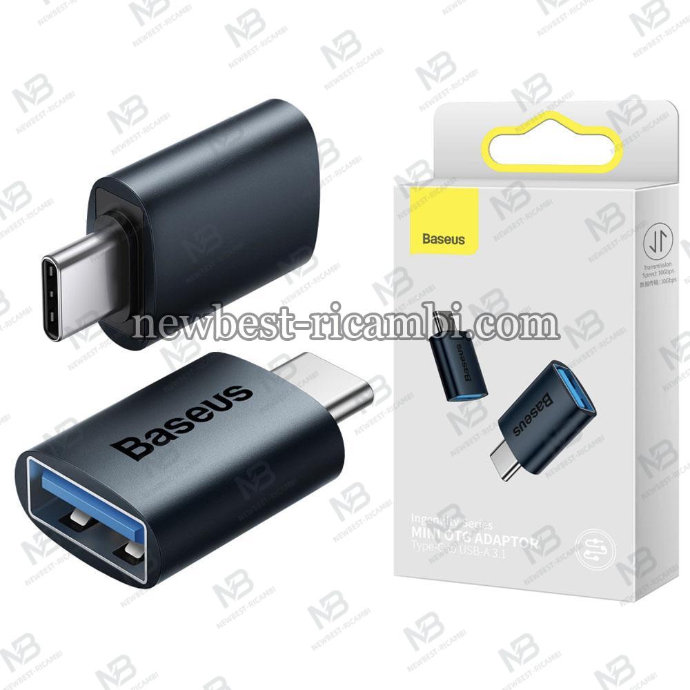 USB-C to USB-A OTG Adapter Baseus INGENUITY Blue ZJJQ000003 in Blister