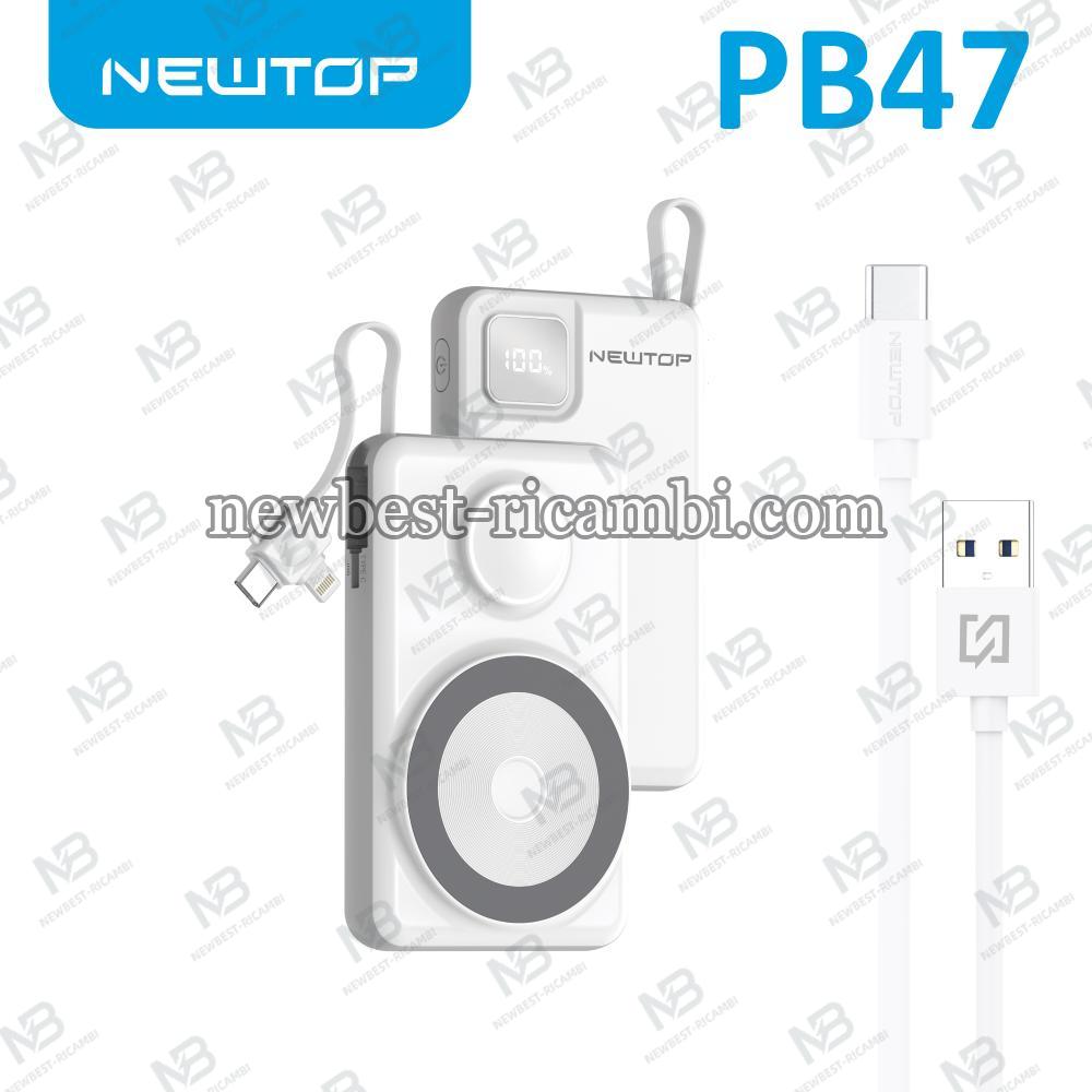 NEWTOP PB47 POWER BANK FAST CHARGING PD MAGSAFE + WATCH 10000MAH NERO