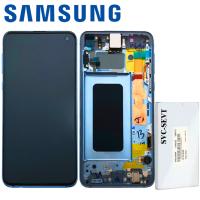 Samsung Galaxy S10 G973F Touch + Lcd + Frame Blue Service Pack