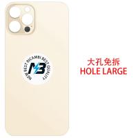 iPhone 12 Pro Max Back Cover Glass Camera Hole Large Gold