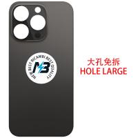 iPhone 14 Pro Back Cover Glass Hole Large Black