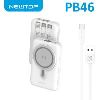 NEWTOP PB46 POWER BANK STAND FAST CHARGING PD MAGSAFE CON CAVI 10000MAH BIANCO