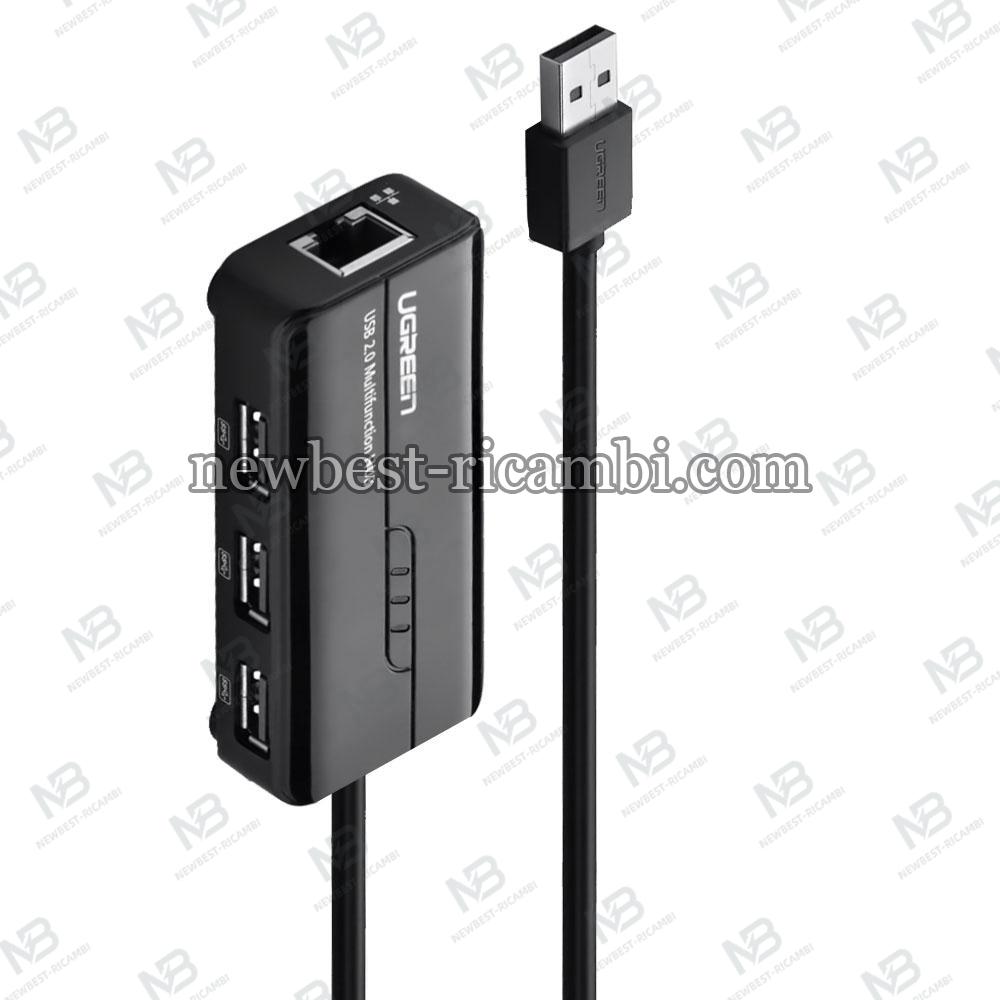 USB Hub UGREEN 20264 3 x USB-A - 1 x RJ45 Black in Blister