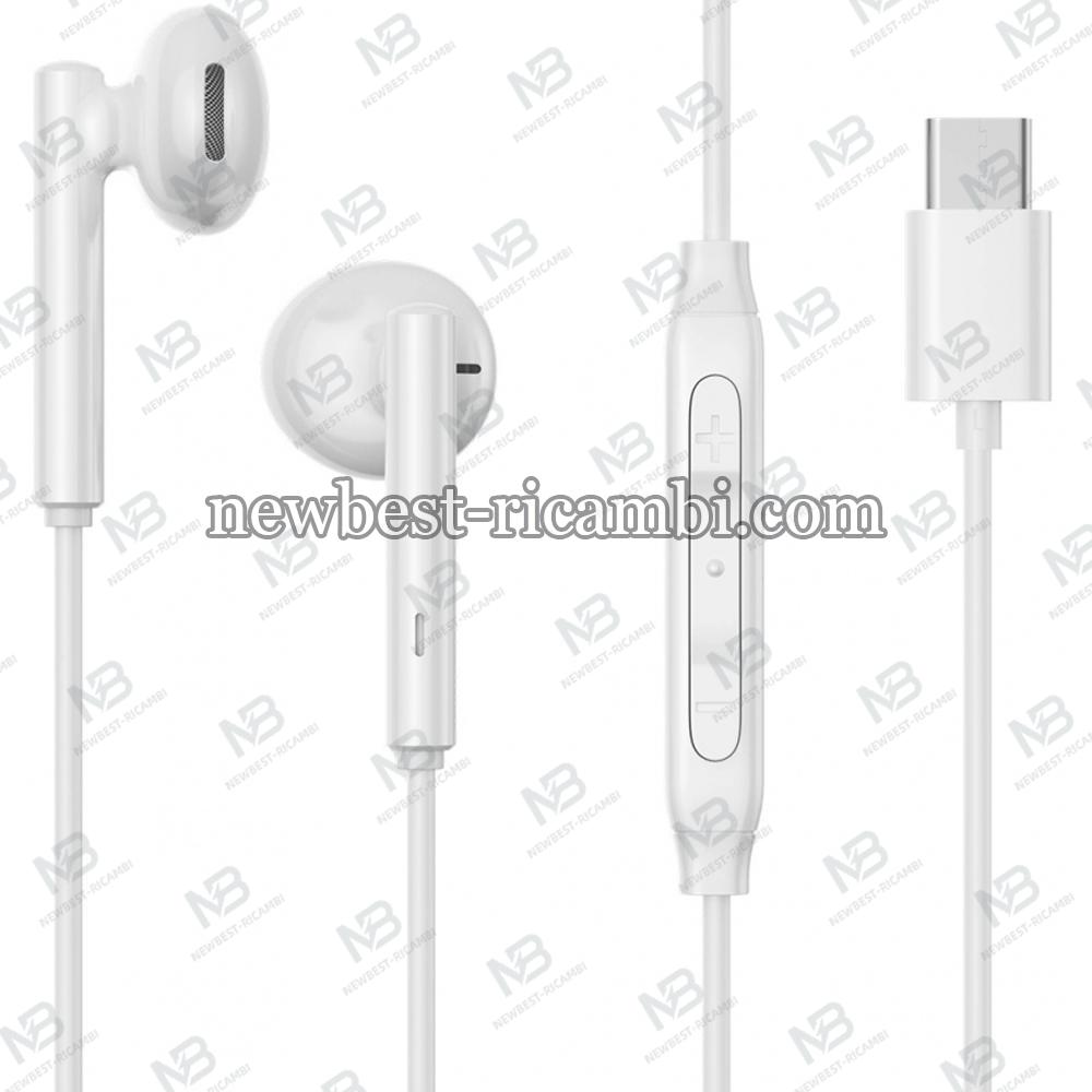 Handsfree USB-C Joyroom JR-EC05 White In Blister