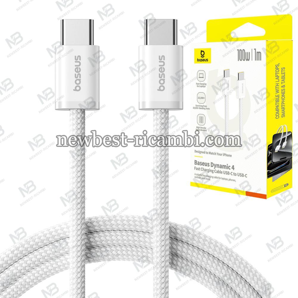 USB-C to USB-C Cable Baseus Dynamic 4 Series 100W 5A 1m White P10381400211-00 In Blister