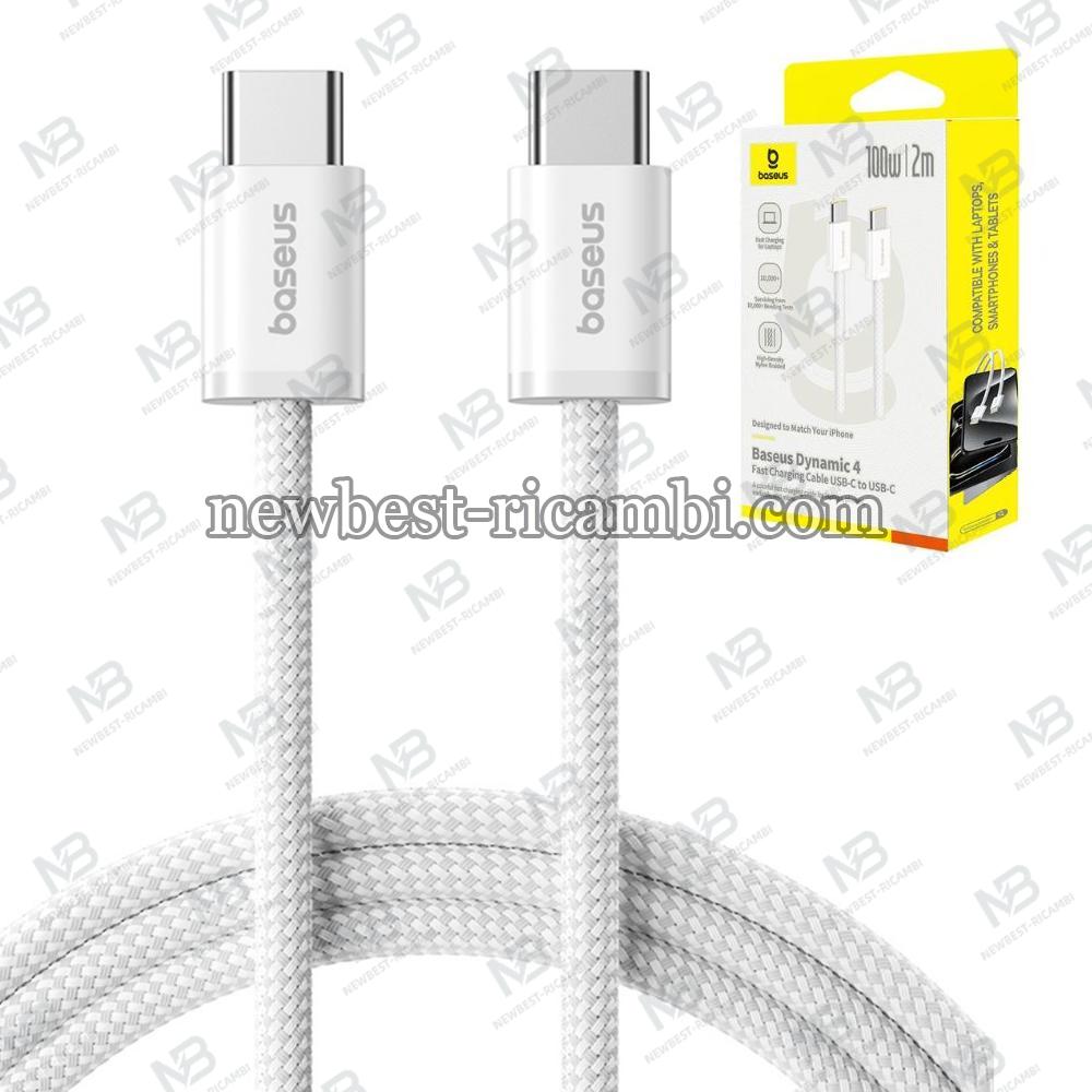 USB-C to USB-C Cable Baseus Dynamic 4 Series 100W 5A 2m White P10381400211-01 In Blister