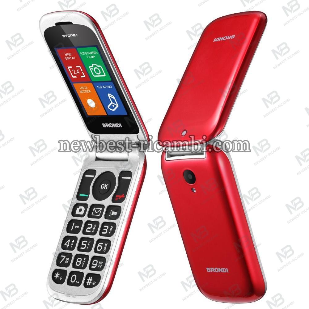 BRONDI CELLULARE STONE+ FLIP DUAL SIM ROSSO