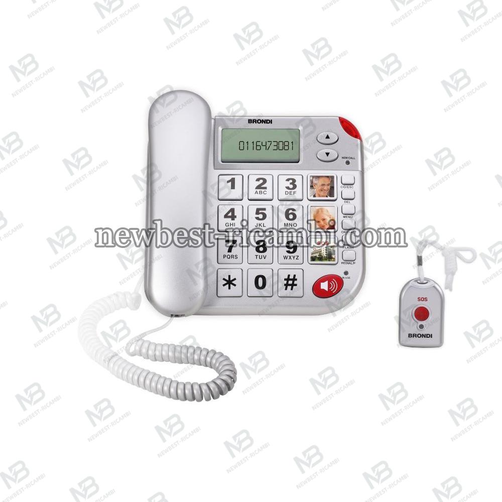 BRONDI TELEFONO A FILO SUPER BRAVO PLUS ARGENTO 10273020