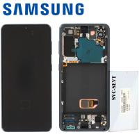 Samsung Galaxy S21 G991 Touch + Lcd + Frame Phantom Grey Service Pack