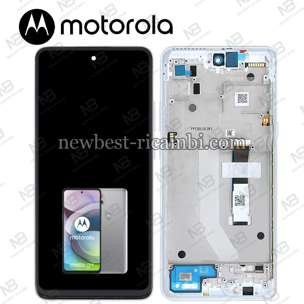 Motorola Moto G 5G XT2113-3 Touch + Lcd + Frame Silver Service Pack