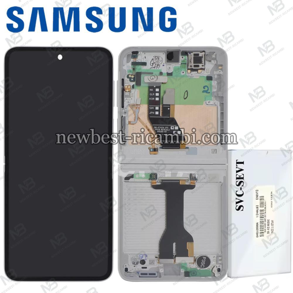 Samsung Galaxy Z Flip 7 FE F761 Touch + Lcd + Frame White Service Pack