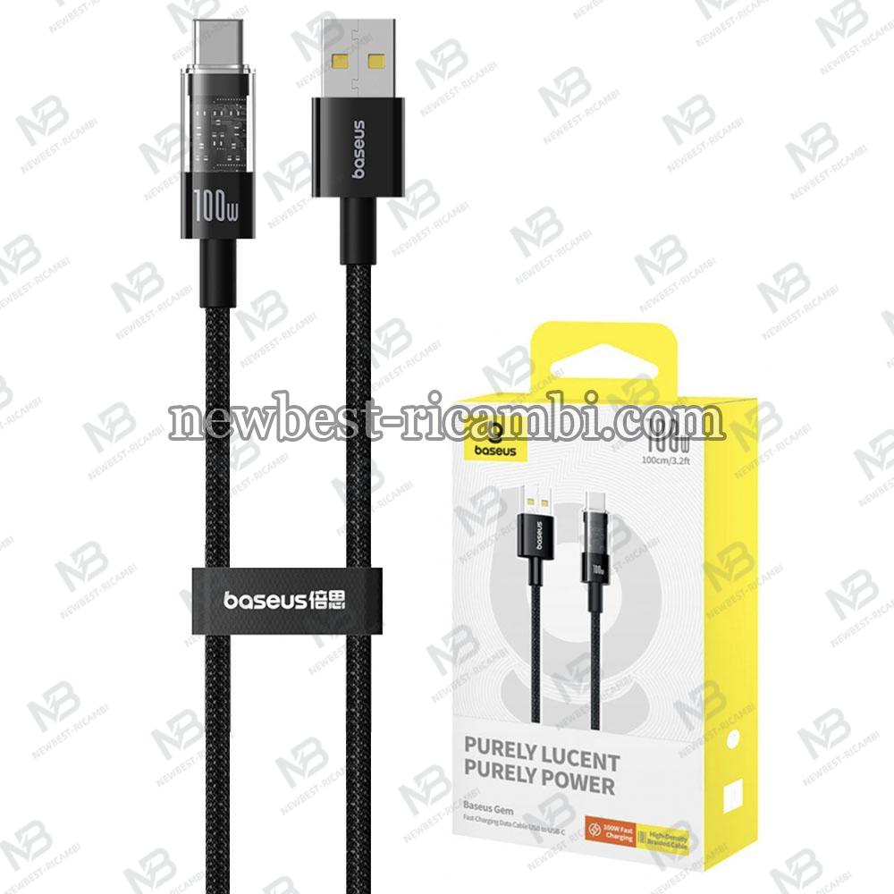 ​USB-A to USB-C Cable Baseus Gem 100W 5A 1m Black P10373002111-00 in Blister
