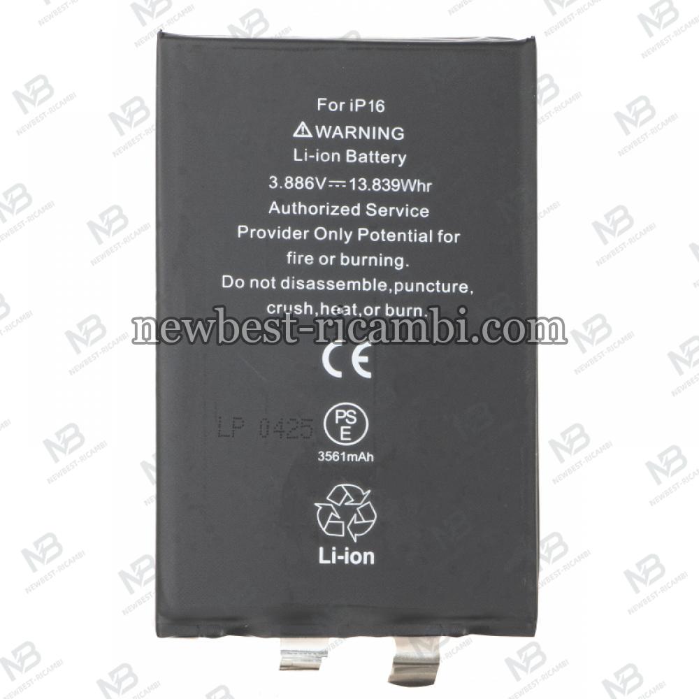 Battery for Apple iPhone 16 w/o BMS NO Flex