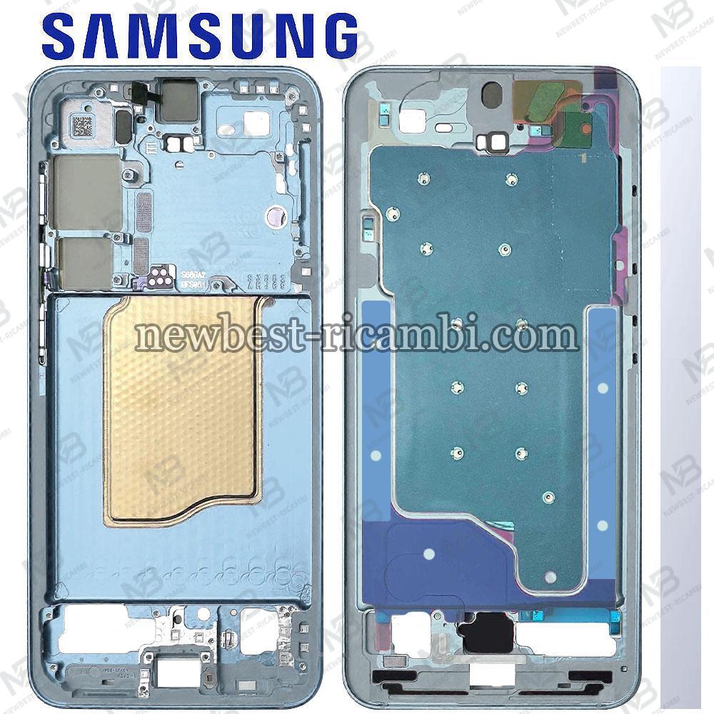 Samsung Galaxy S25 S931 Middle Frame + Side Key Icy Blue Service Pack