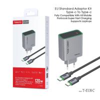 TRANYOO Charger T-EU8 C 120W + Type C To C Cable Gan GREY In Blister