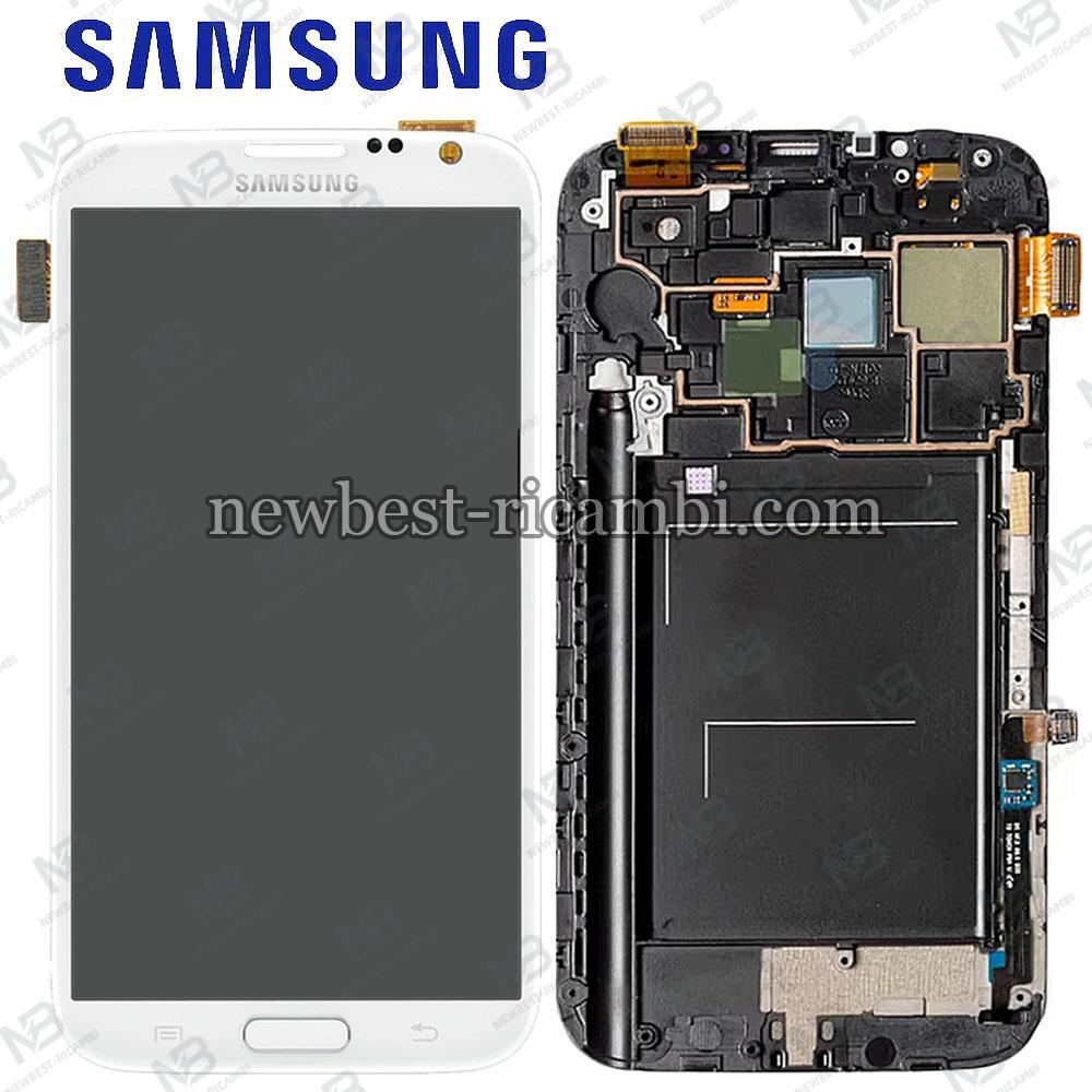 Samsung Galaxy Note 2 N7100 Touch + Lcd + Frame White Service Pack