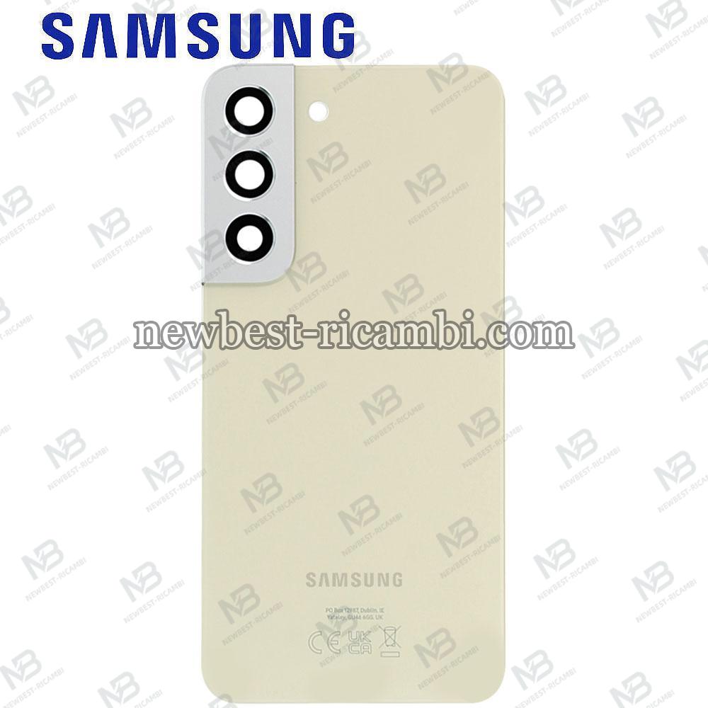 Samsung Galaxy S22 S901B Back Cover + Camera Glass Cream Service Pack