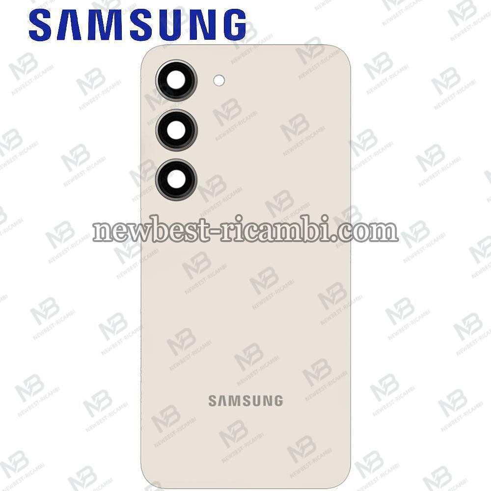 Samsung Galaxy S23 S911 Back Cover+Camera Glass Cream Service Pack