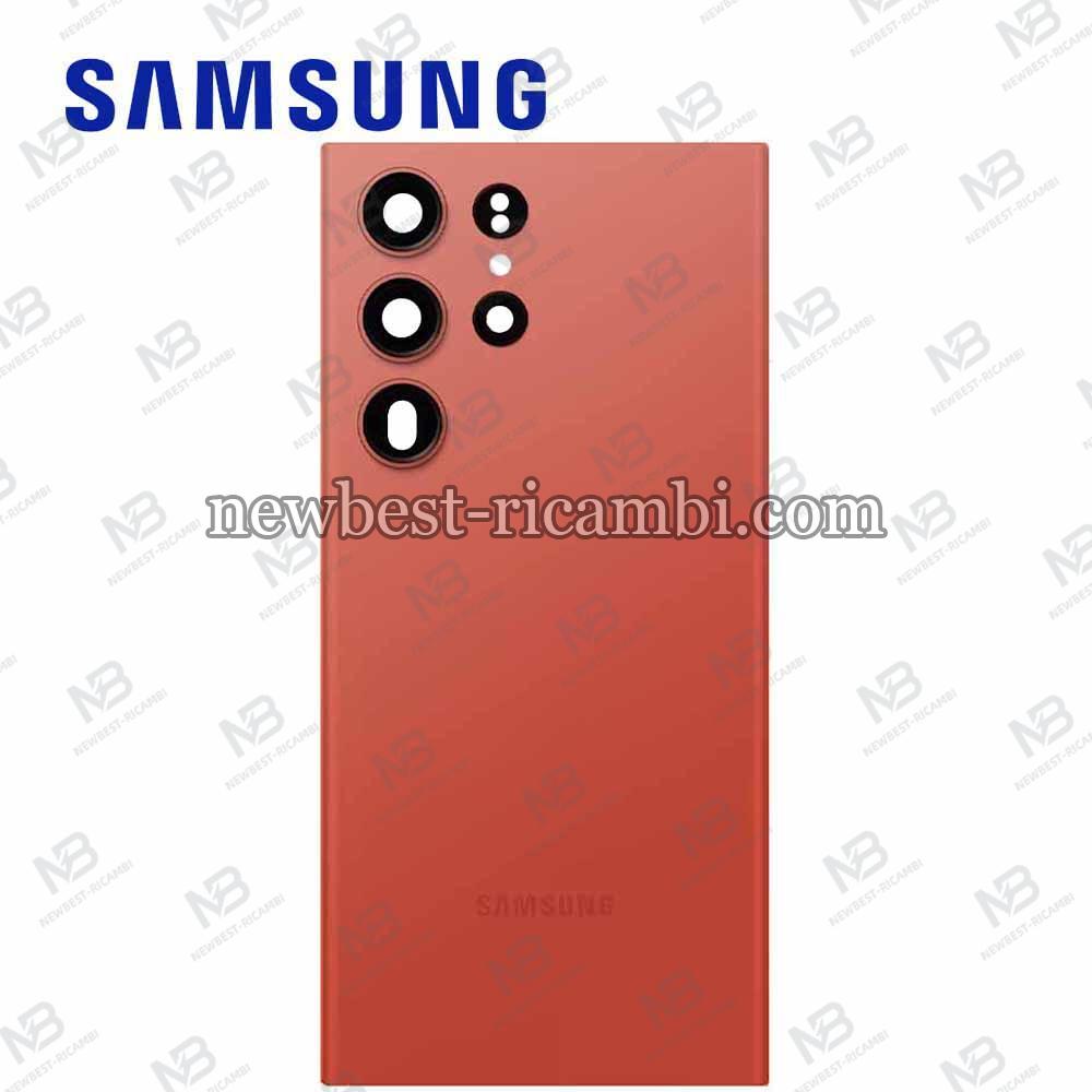 Samsung Galaxy S23 Ultra S918 Back Cover+Camera Glass Red Service Pack