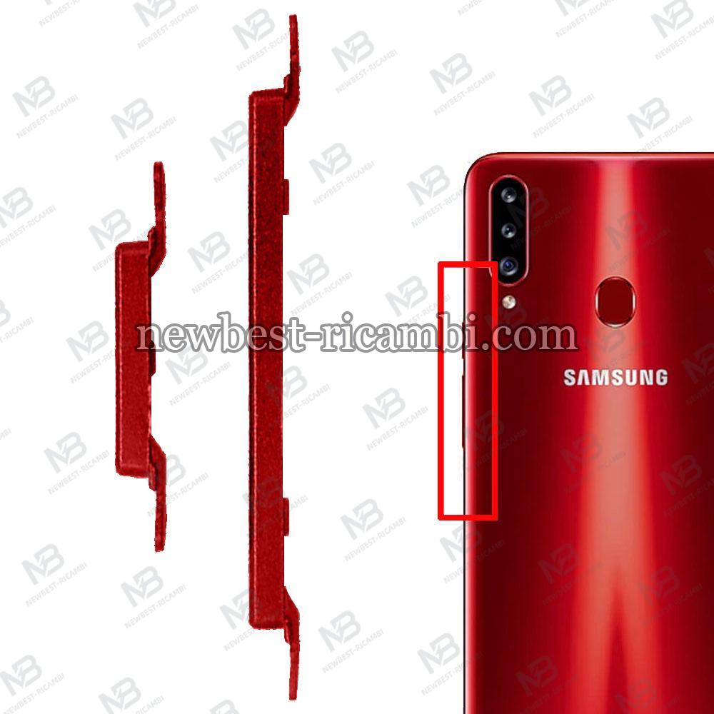 Samsung Galaxy A20S 2019 A207 On / Off + Volume Side Button Red