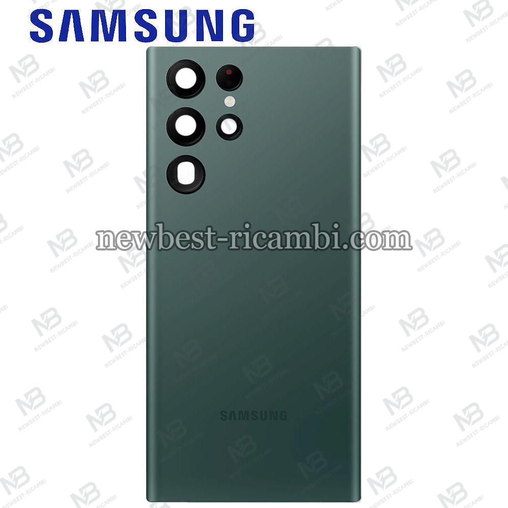 Samsung Galaxy S22 Ultra S908B Back Cover + Camera Glass Green Service Pack